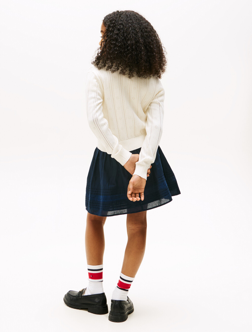 Pointelle Cardigan, Ivory Petal, hi-res