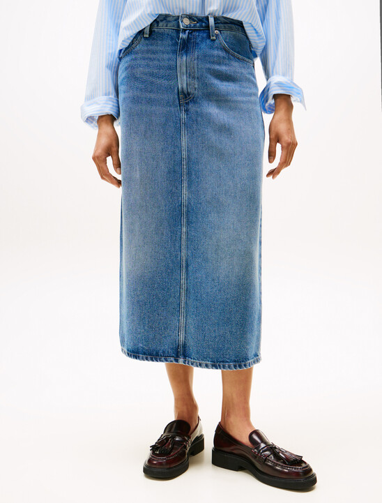 Denim Midi Skirt