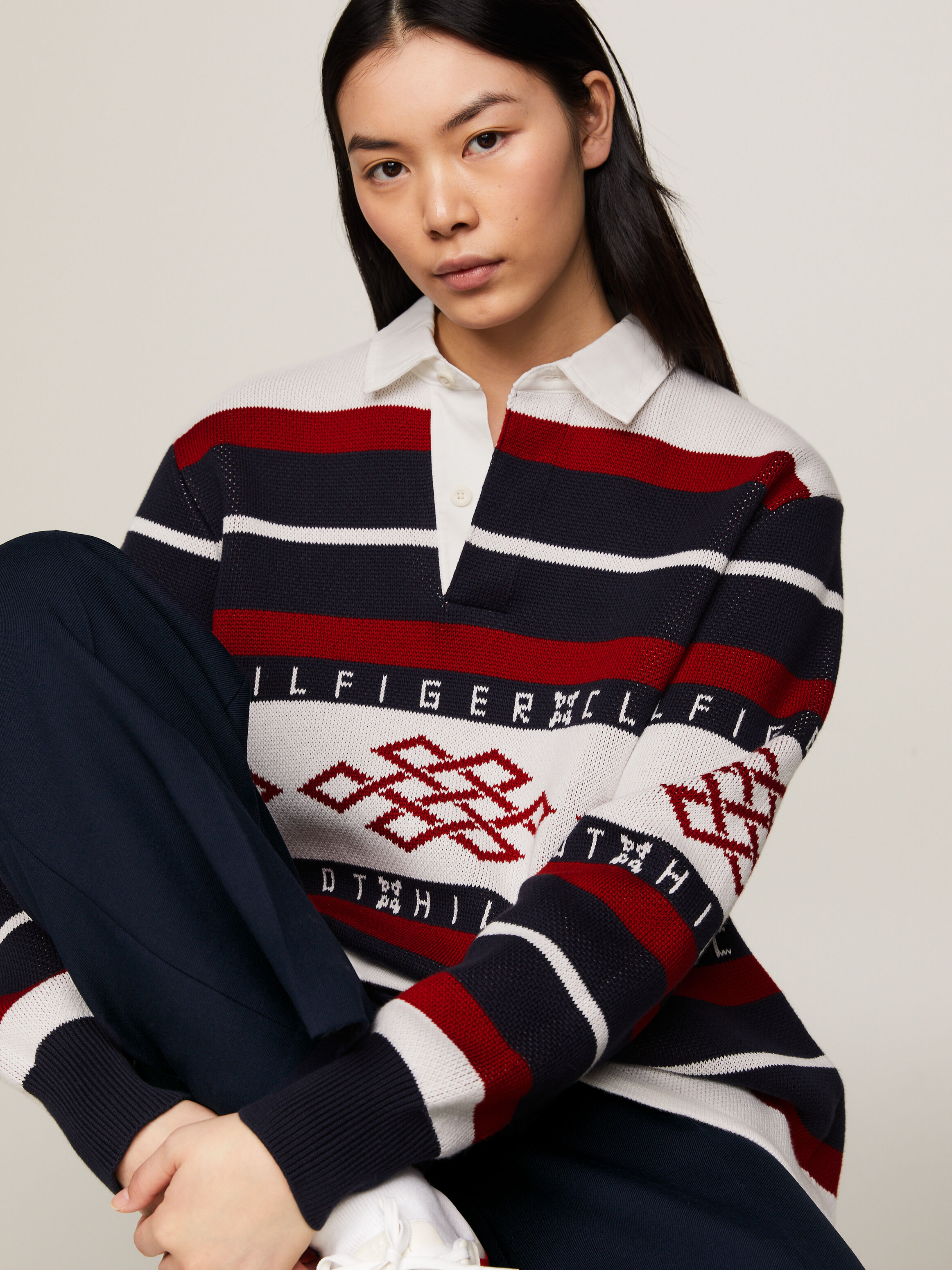 Red tommy hilfiger jumper mens online