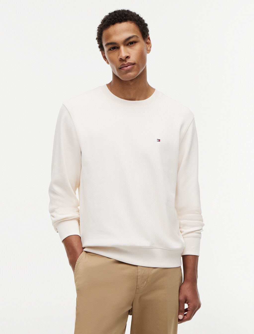 Crewneck Sweatshirt, Ivory Petal, hi-res