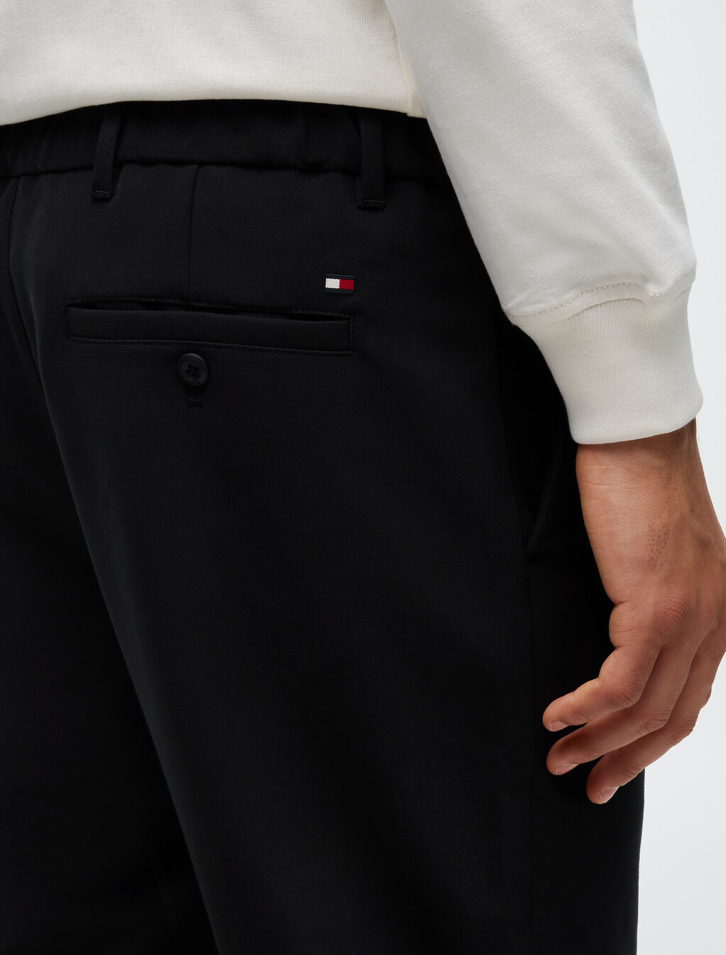 Performance Harlem Regular Tapered Elasticated Trousers, Black, hi-res