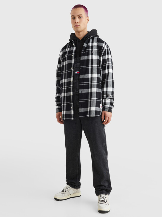 TOMMY TARTAN OVERSIZED TWILL SHIRT