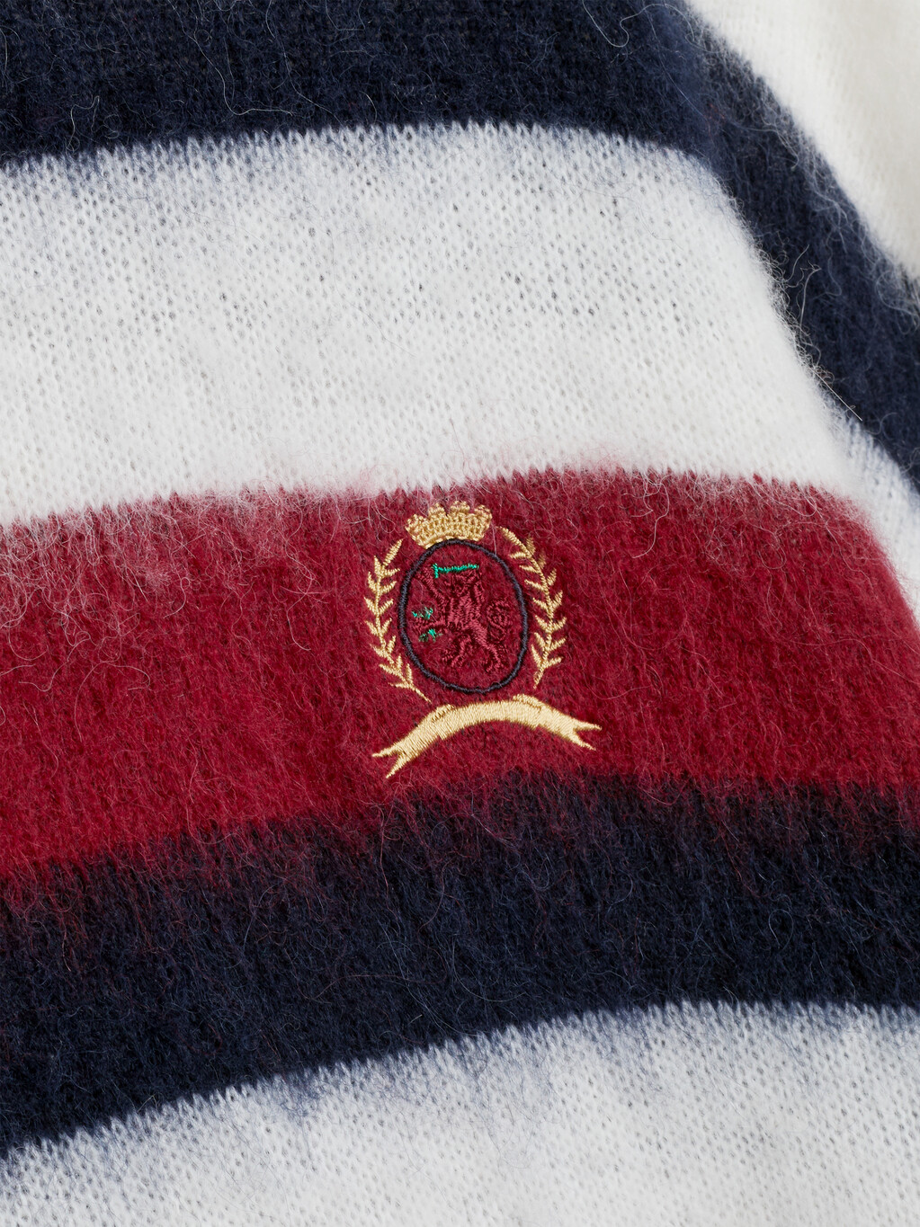 Crest Relaxed Jumper with Alpaca, Rouge Stripe, hi-res