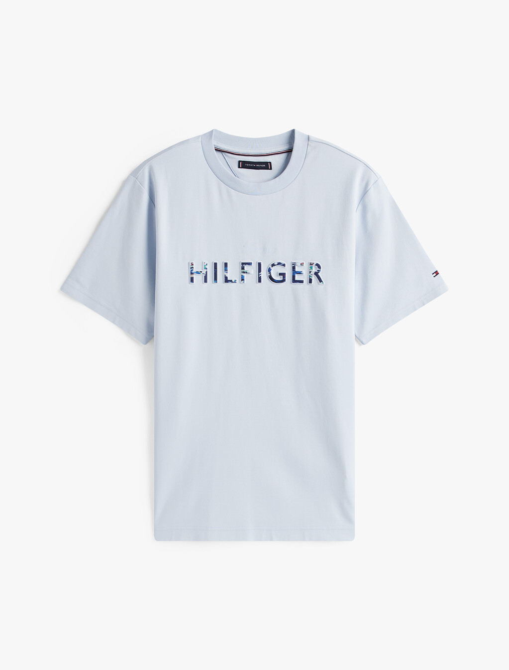 Hilfiger Embossed Logo T-Shirt, Breezy Blue, hi-res