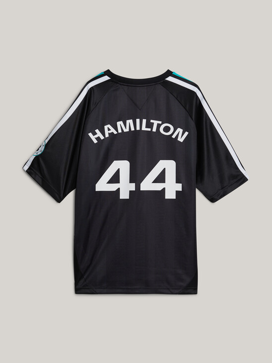 Tommy x Mercedes F1 x CR Lewis Hamilton Football T-Shirt