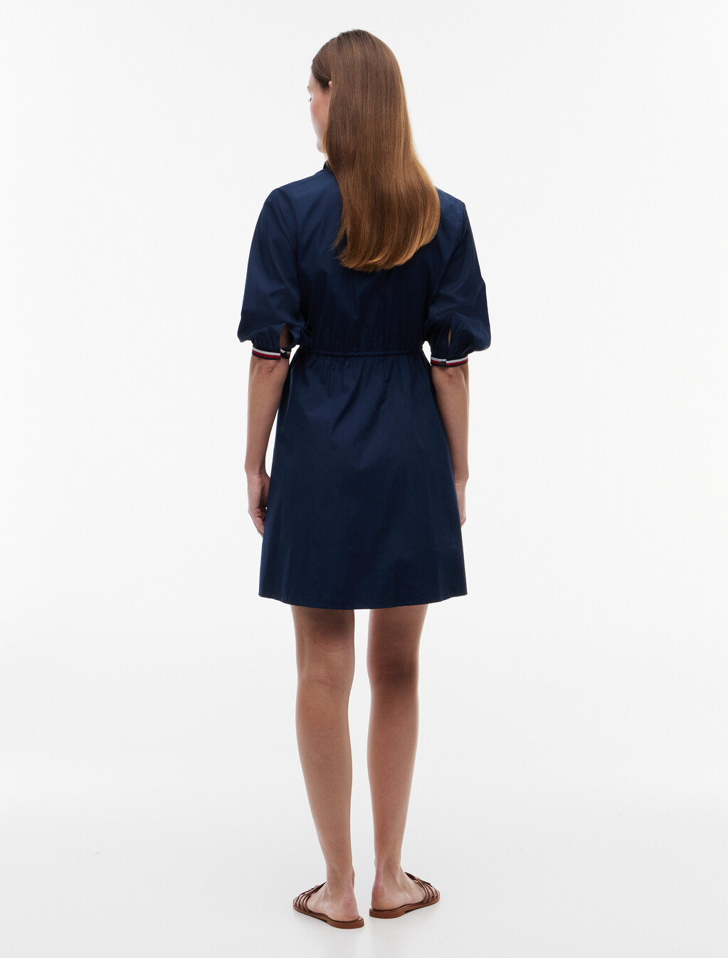 Poplin Relaxed Shirt Dress, Dark Night Navy, hi-res