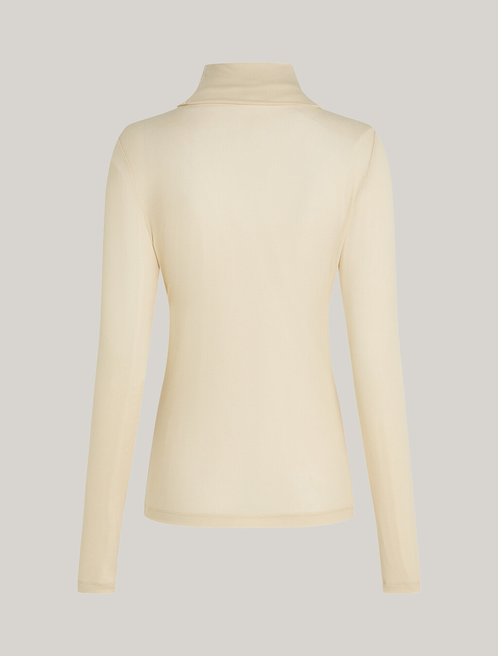 Roll Neck Long Sleeve Slim T-Shirt, Country Ivory, hi-res