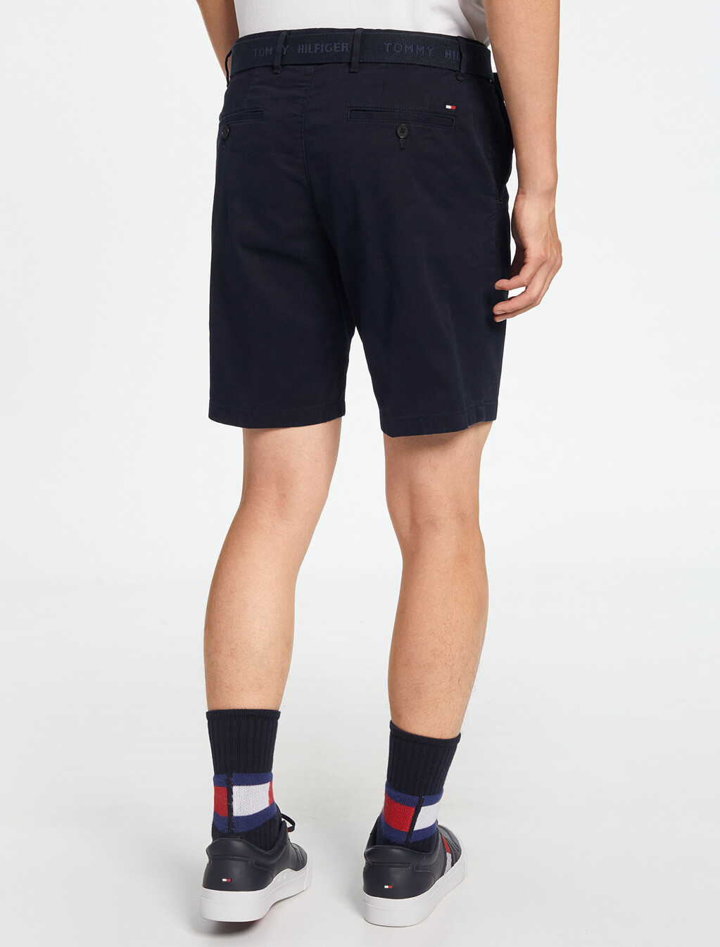 Essential Brooklyn Organic Cotton Twill Shorts With Belt, Desert Sky, hi-res
