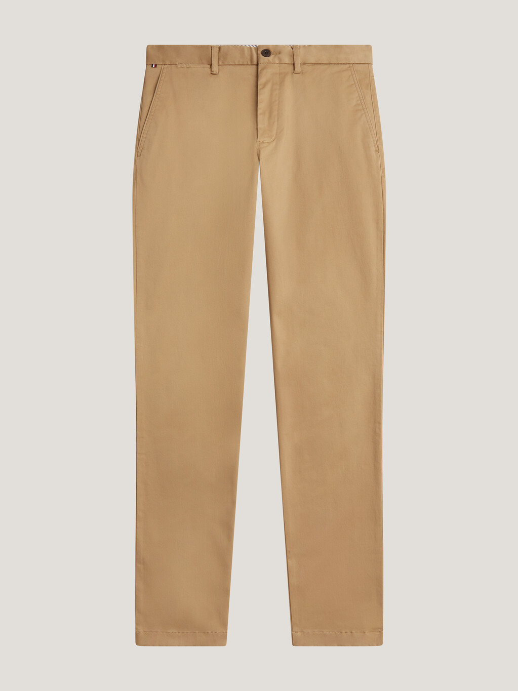 NWOT Valentini Mens Pants 32 (34”) Solid Tan Cotton Stretch Blend Khaki  Trousers