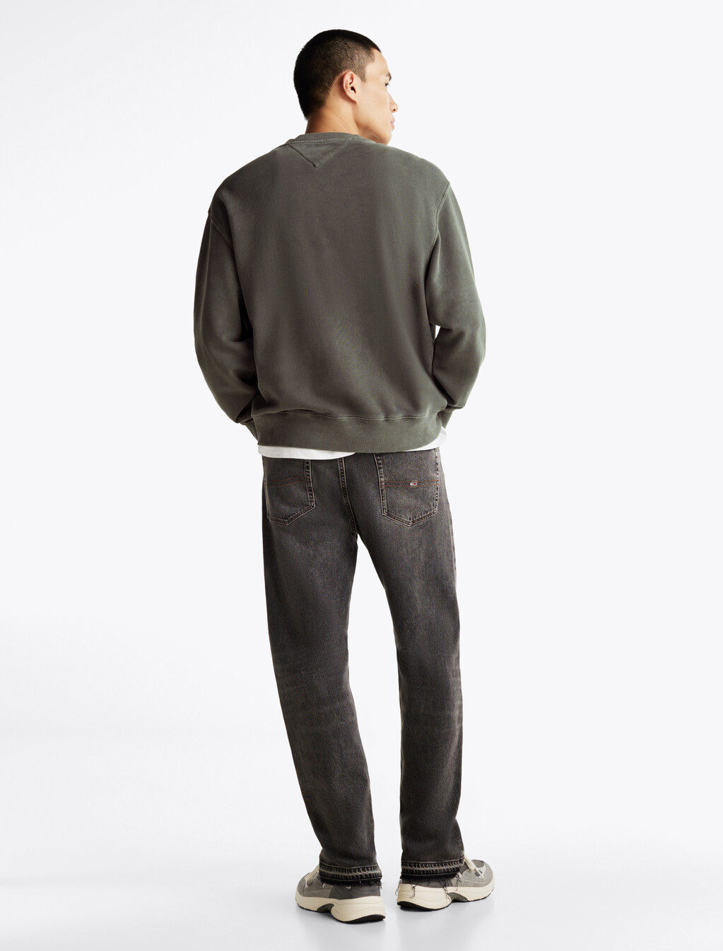 Varsity Washed Relaxed Sweatshirt, Black, hi-res