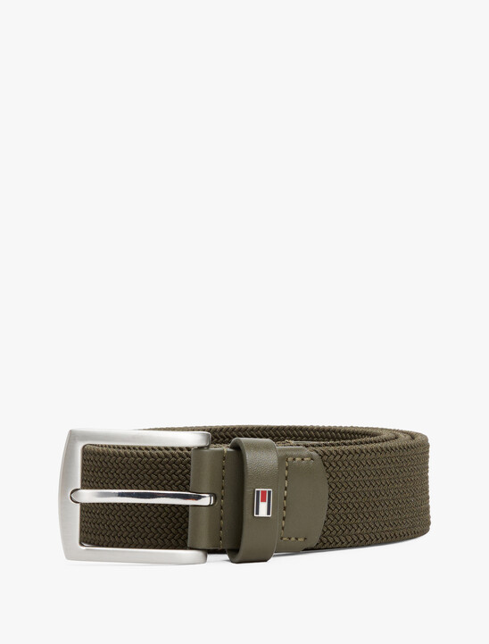 Square Buckle Textured Belt