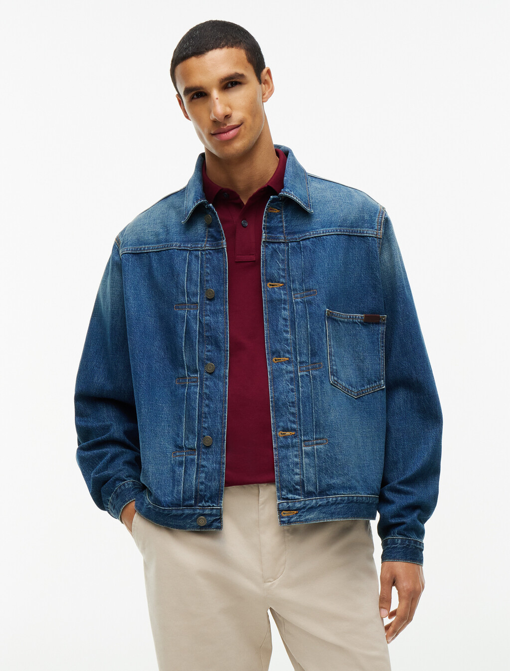 Regular Denim Jacket, Sebas Indigo, hi-res