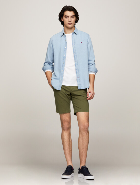 Essential Brooklyn Organic Cotton Twill Shorts With Belt