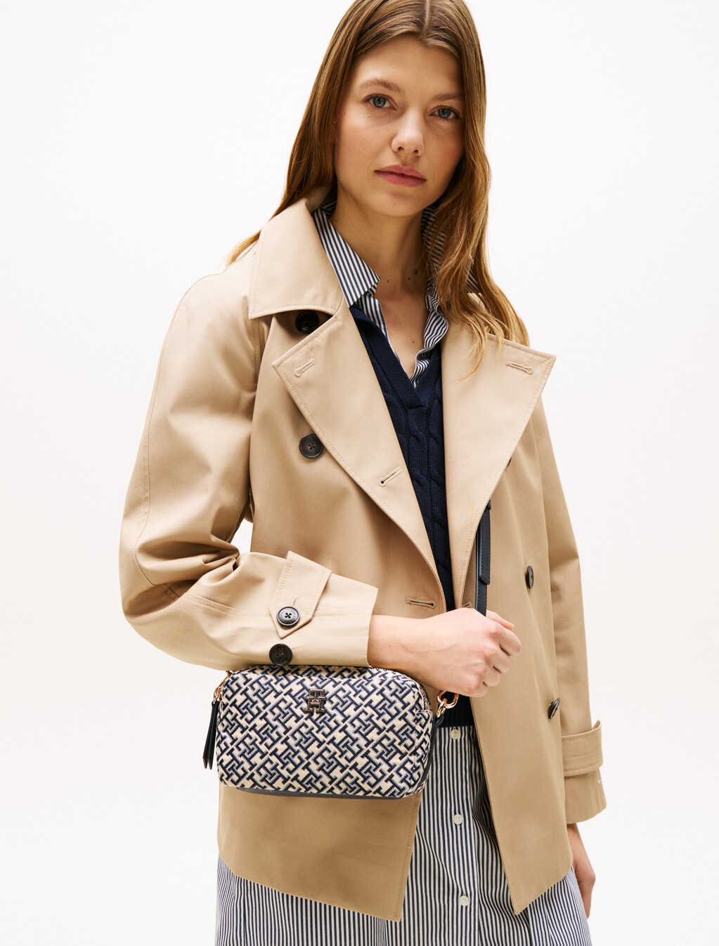 TH Monogram Jacquard Camera Bag, Space Blue, hi-res