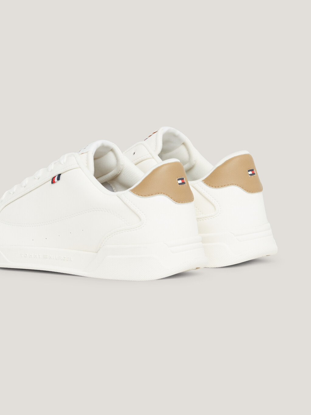 Low Top Cupsole Leather Lace-Up Trainers | | Tommy Hilfiger Singapore