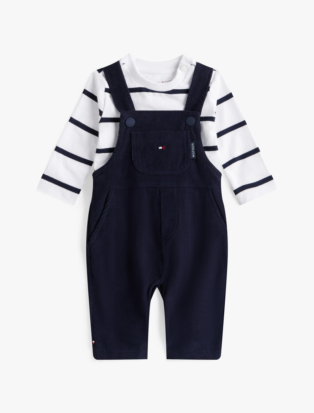 Corduroy Dungarees And Long Sleeve Top Set, Dark Night Navy, hi-res