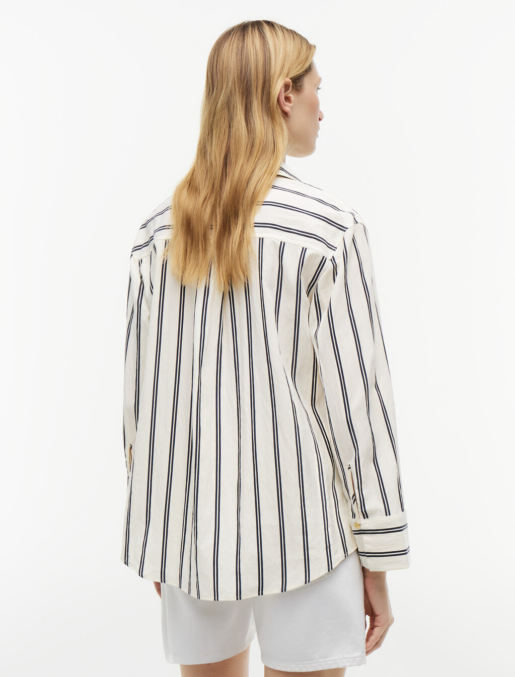 Relaxed Fit Stripe Shirt, Beige Stripe 02, hi-res