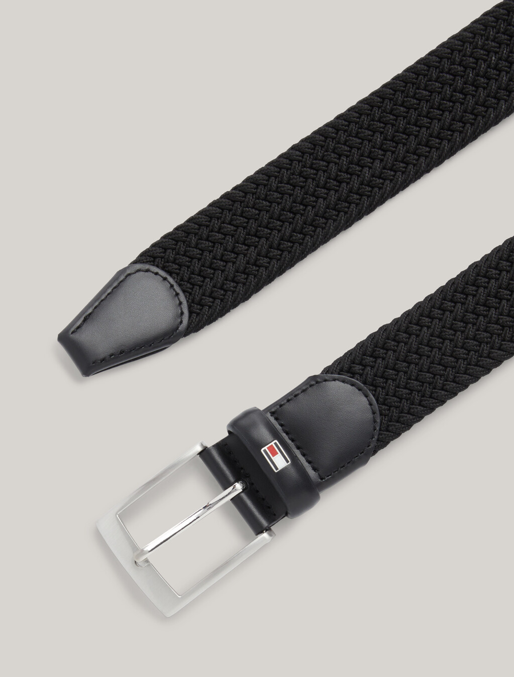 Fabric Braided Belt, Black, hi-res