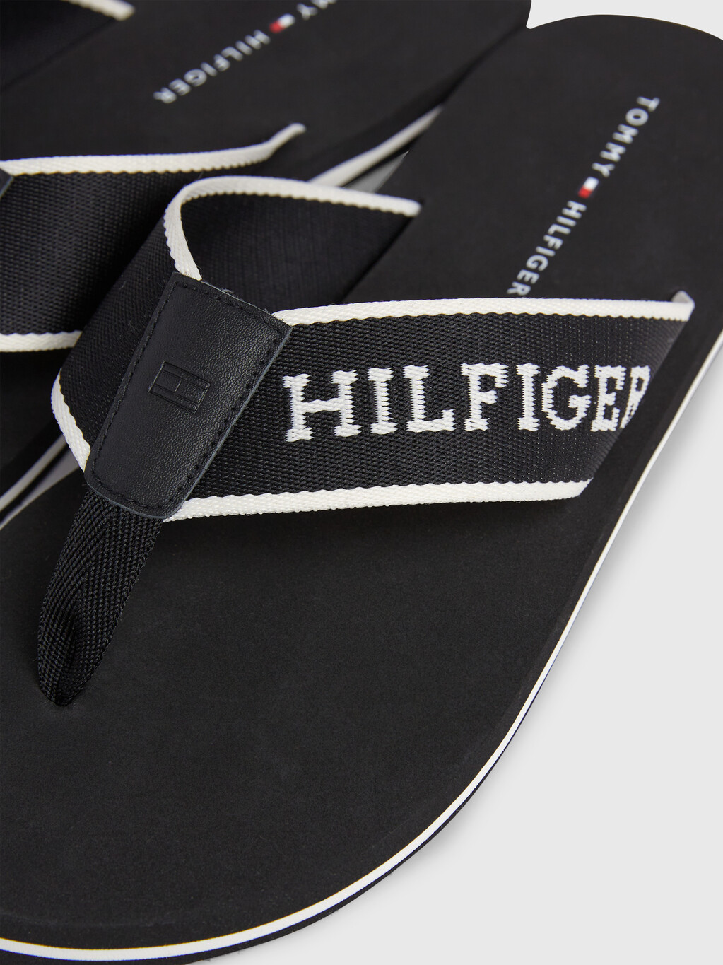 Hilfiger Monotype Flip-Flops, Black, hi-res