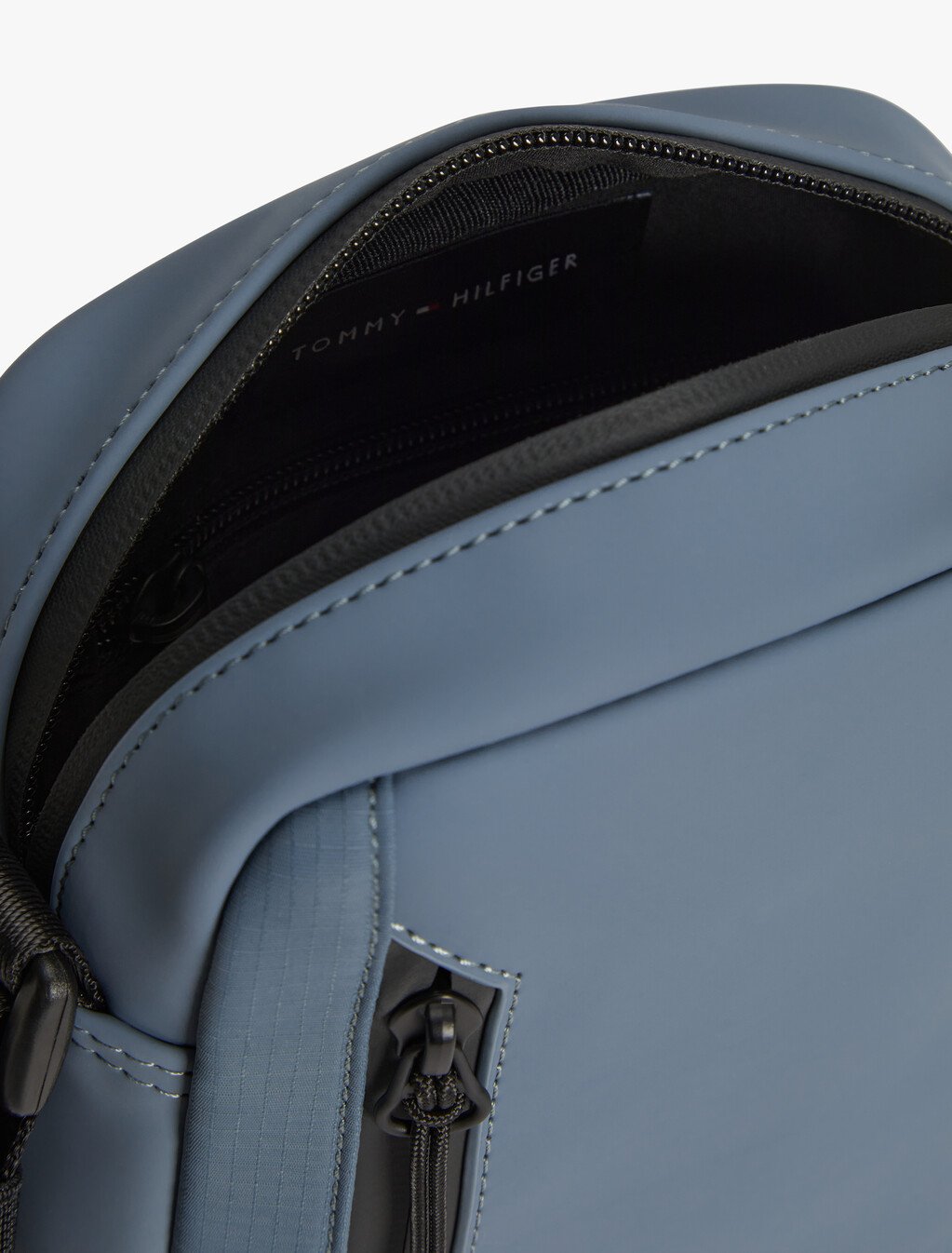 Rubberised Logo Reporter Bag, Grey Tar, hi-res