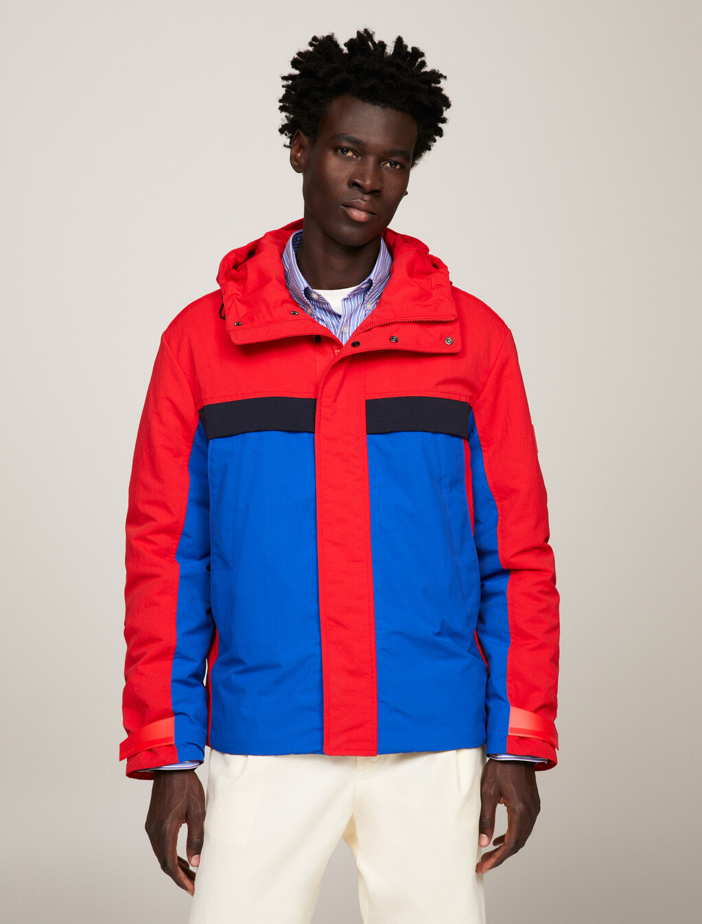 TH Protect Colour-Blocked Portland Jacket, Fierce Red Colourblock, hi-res