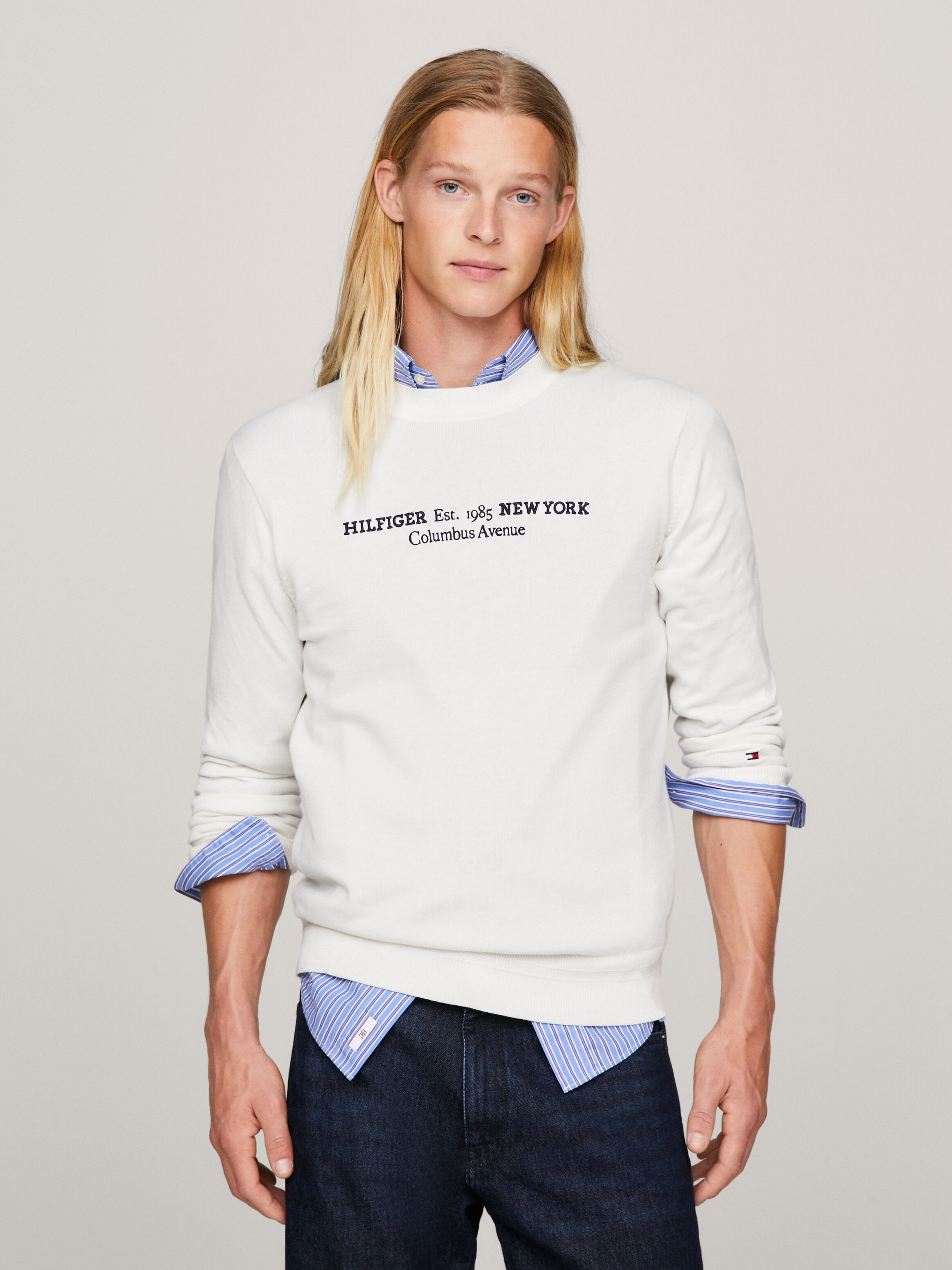 White graphic clearance jumper