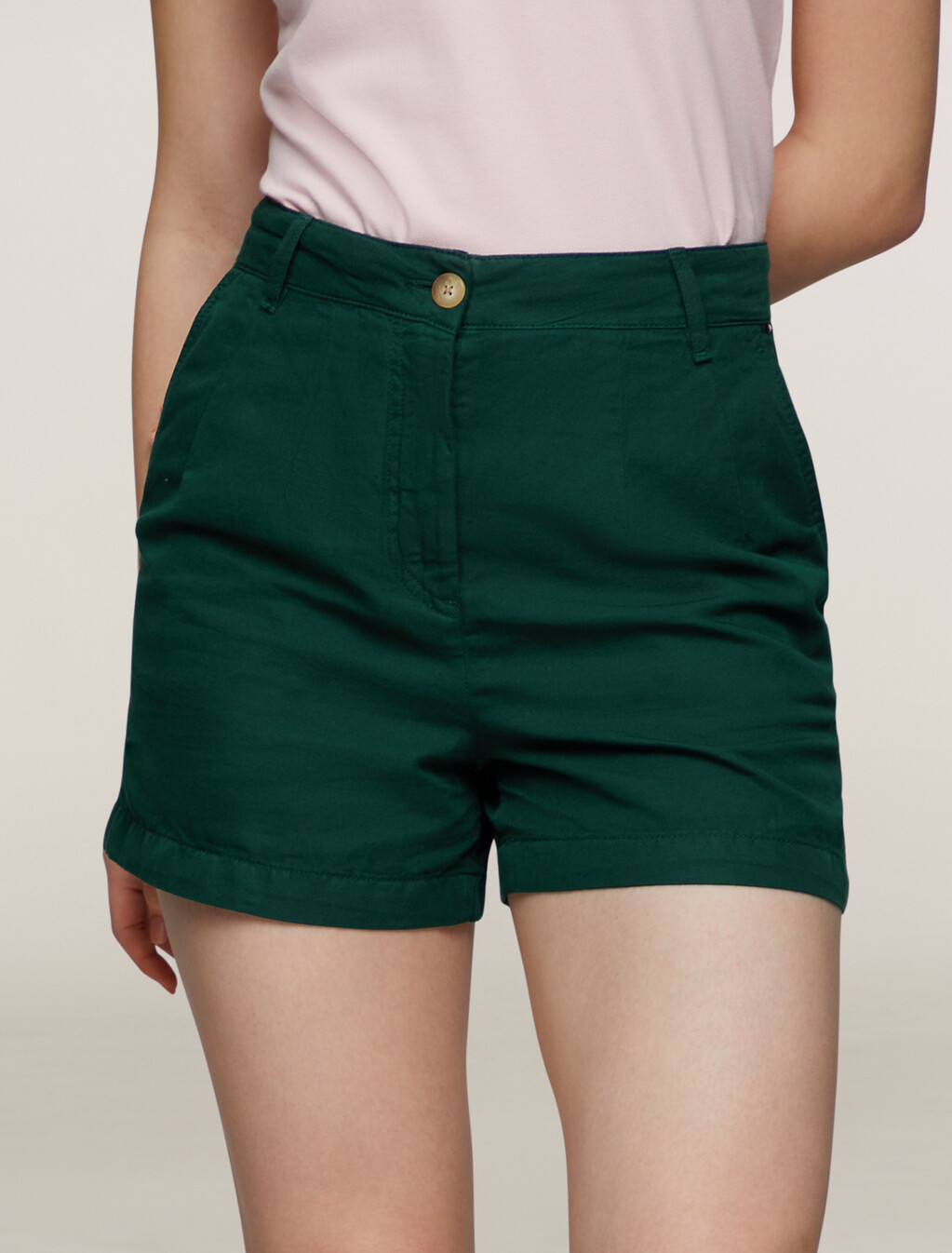 Straight Leg Chino Shorts, Hunter, hi-res