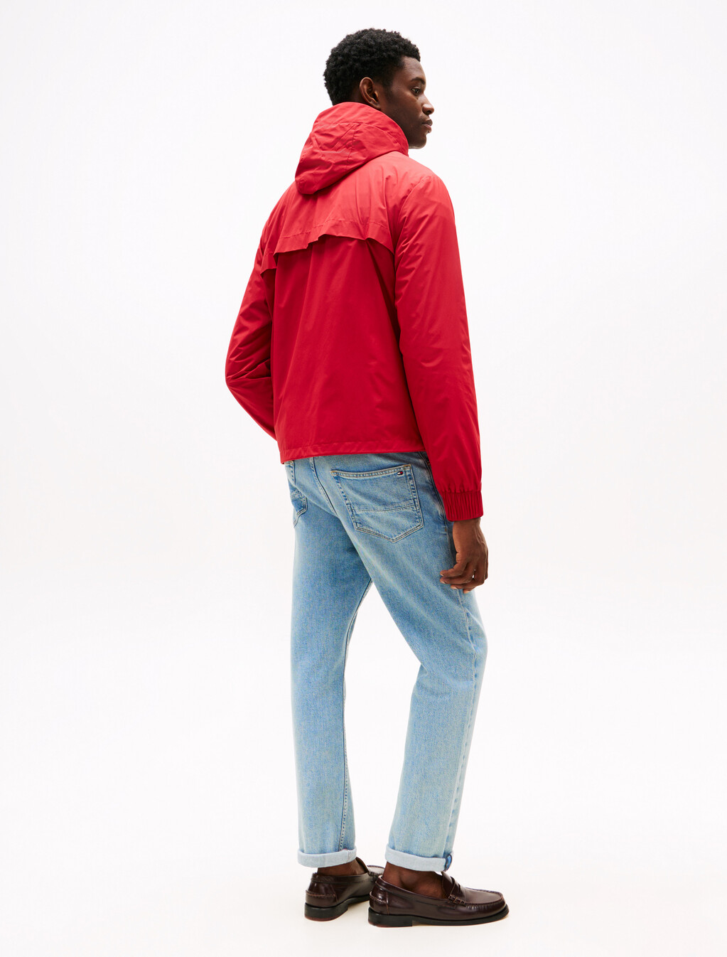 Hooded Nylon Jacket, Medium Red, hi-res