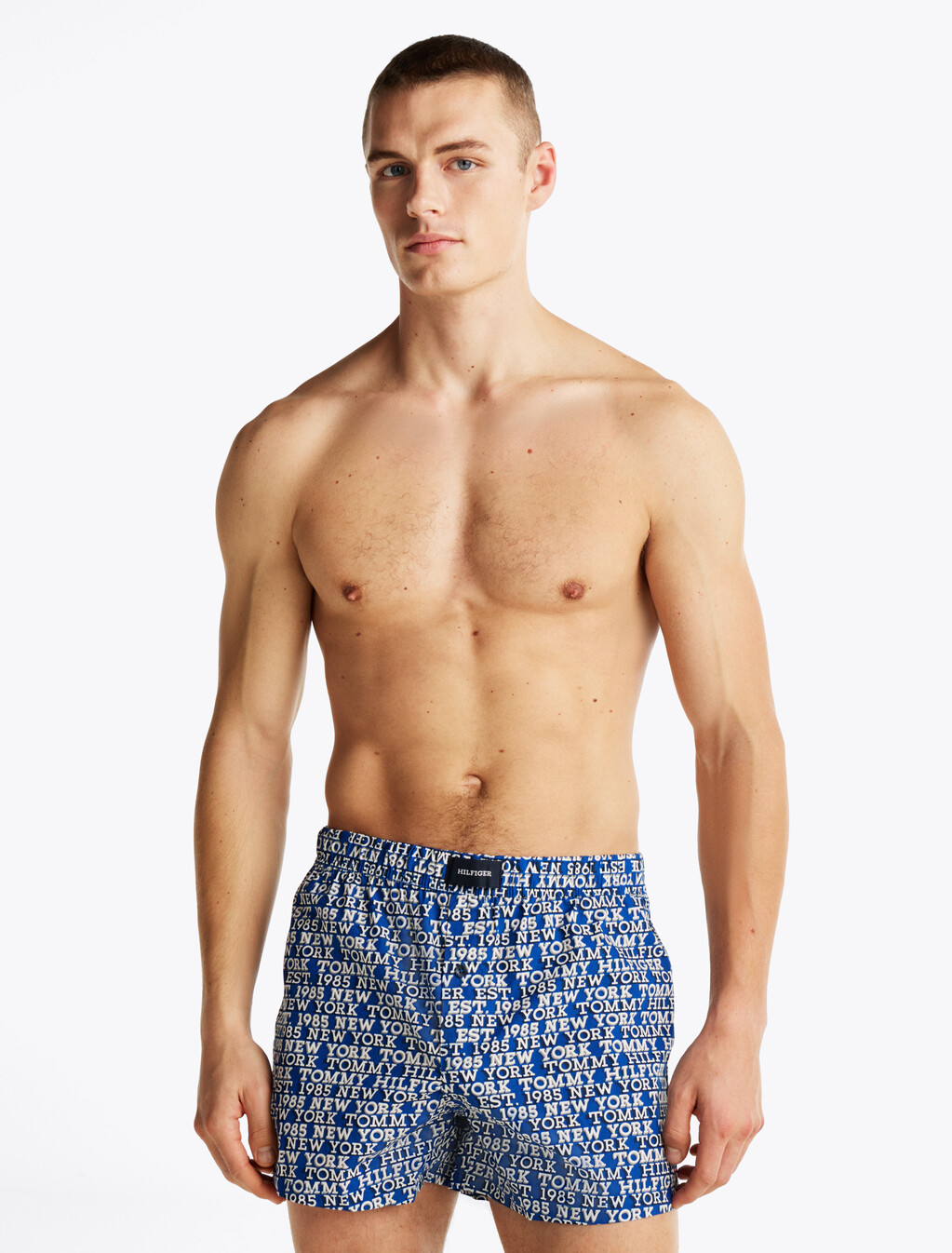 2-Pack Hilfiger Monotype Print Boxer Shorts, Mono Logo/Des Sky, hi-res