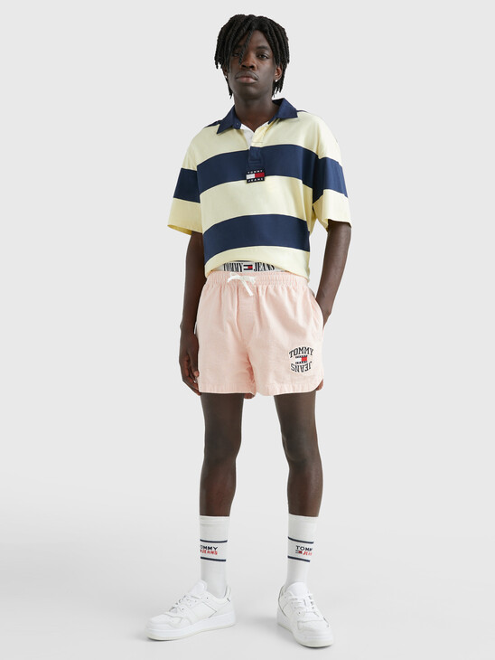 STRIPE OVERSIZED FIT JERSEY RUGBY POLO