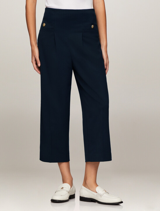 Golden Button Relaxed Pants