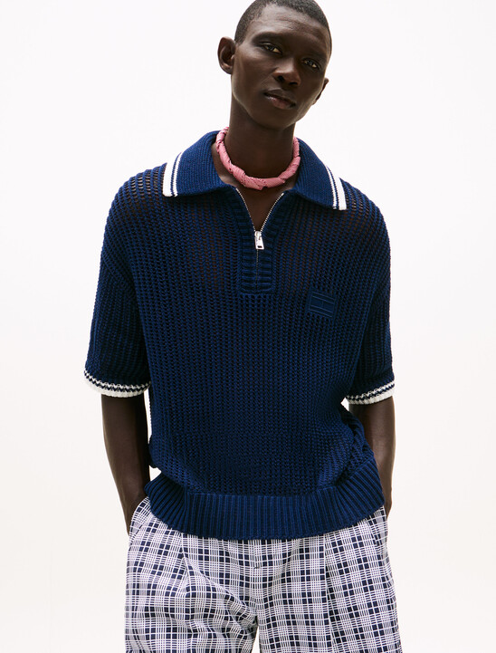 The Runway Collection Regular Mesh Polo Shirt