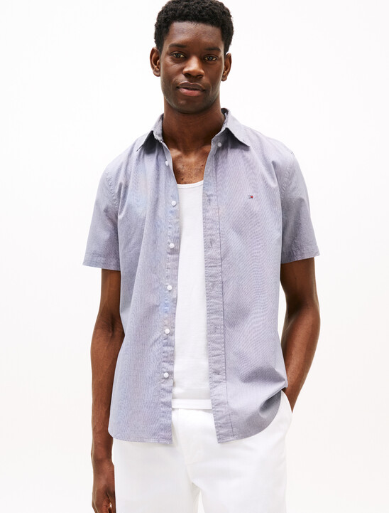 TH Flex Micro Houndstooth Poplin Shirt, Night Sky Allover TH Flex Micro Houndstooth Poplin Shirt