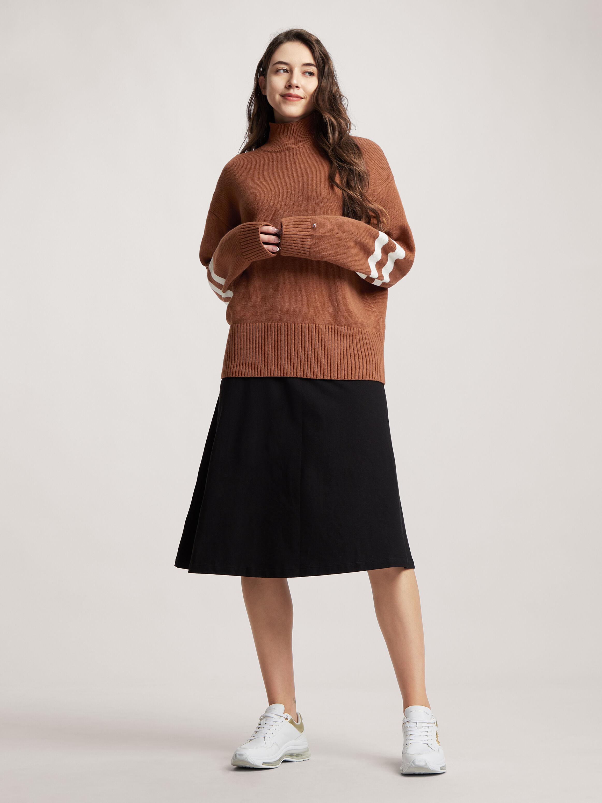 Varsity Mock Neck Sweater