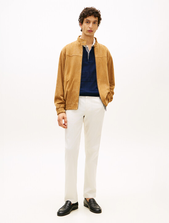 Denton Micro Print Straight Leg Chinos