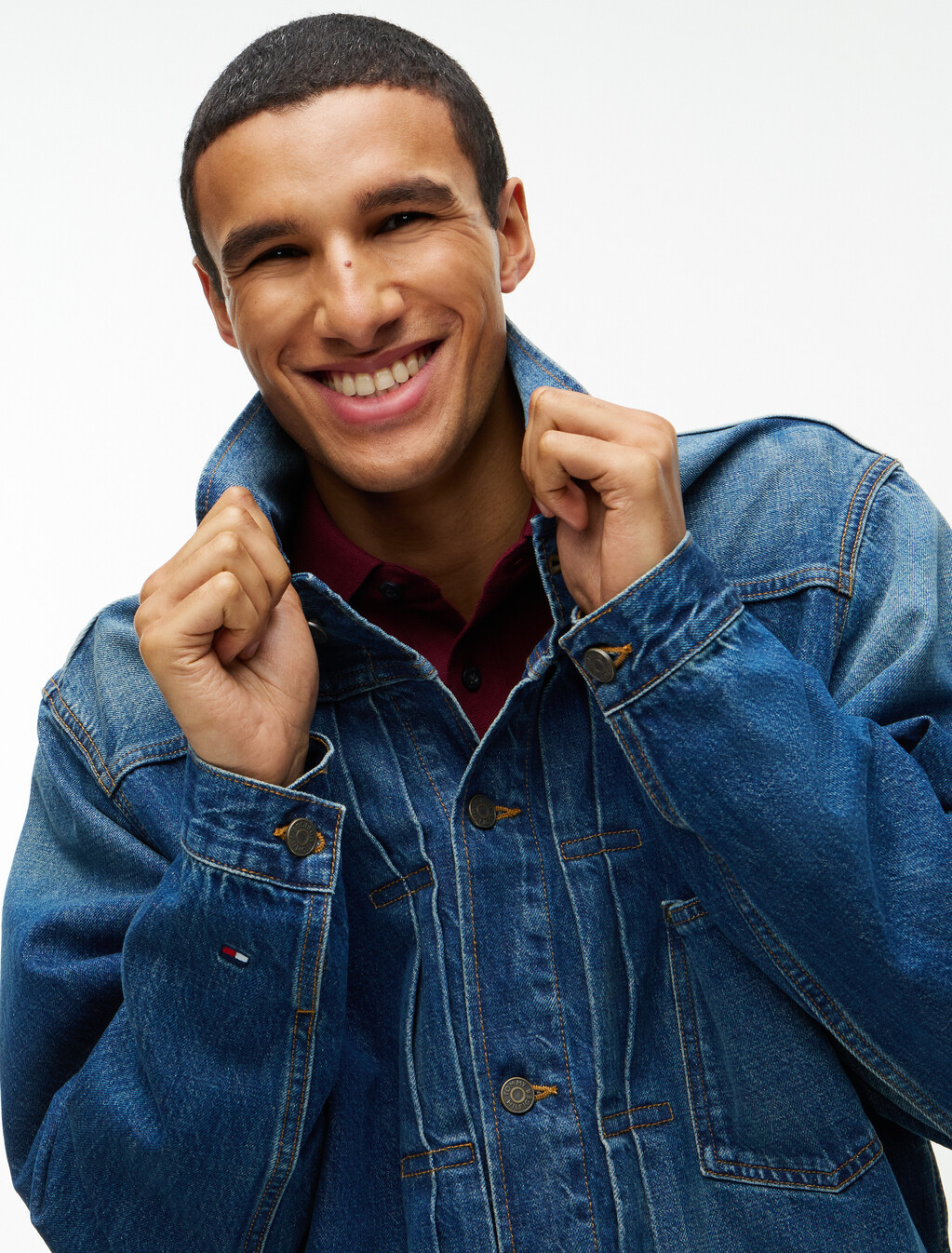 Regular Denim Jacket, Sebas Indigo, hi-res