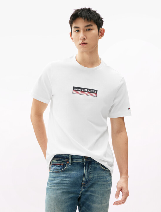 Box Logo T-Shirt, White Box Logo T-Shirt