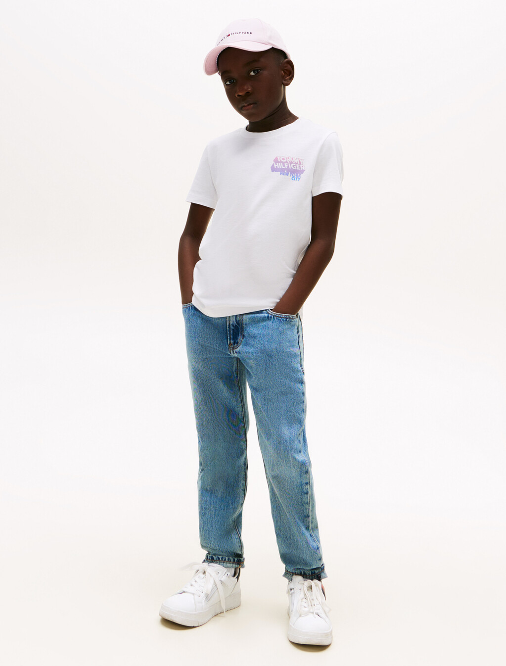 Graffiti Logo Print T-Shirt, White, hi-res