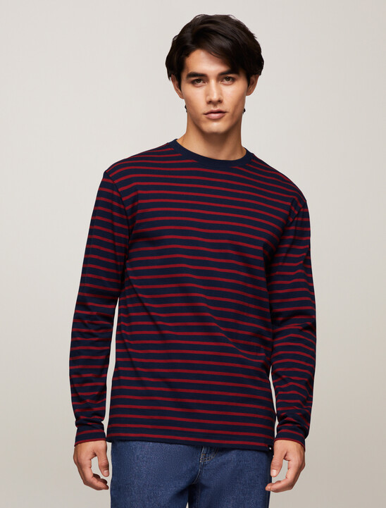 Breton Stripe Organic Cotton Long Sleeve T-Shirt