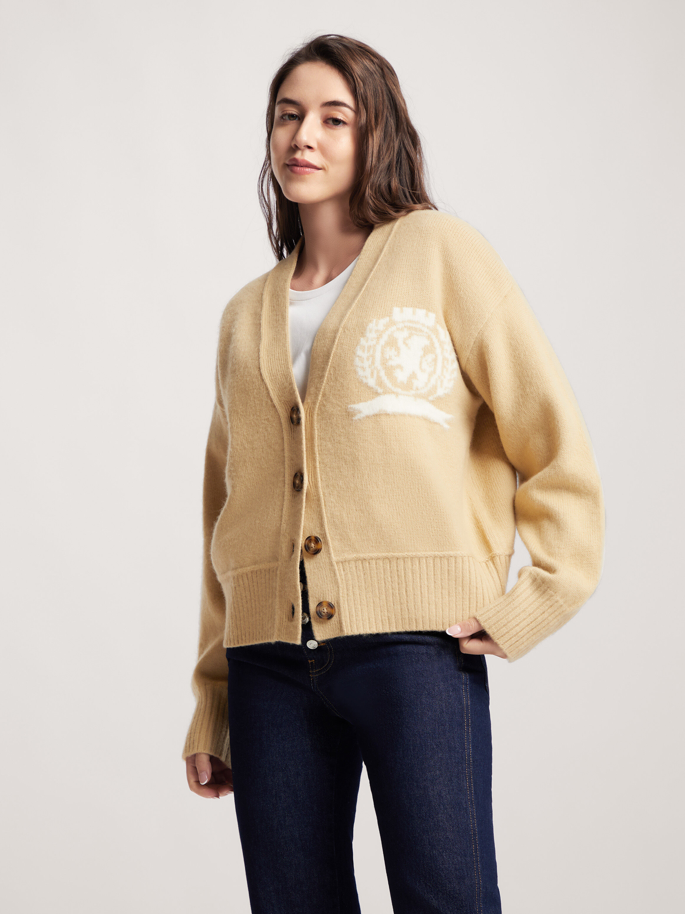 Real sale wool cardigan
