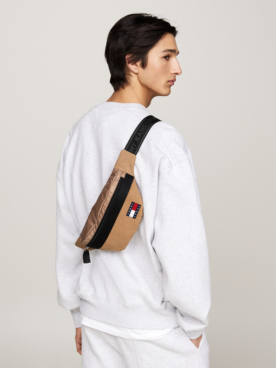 Essential Logo Corduroy Colour-Blocked Bum Bag