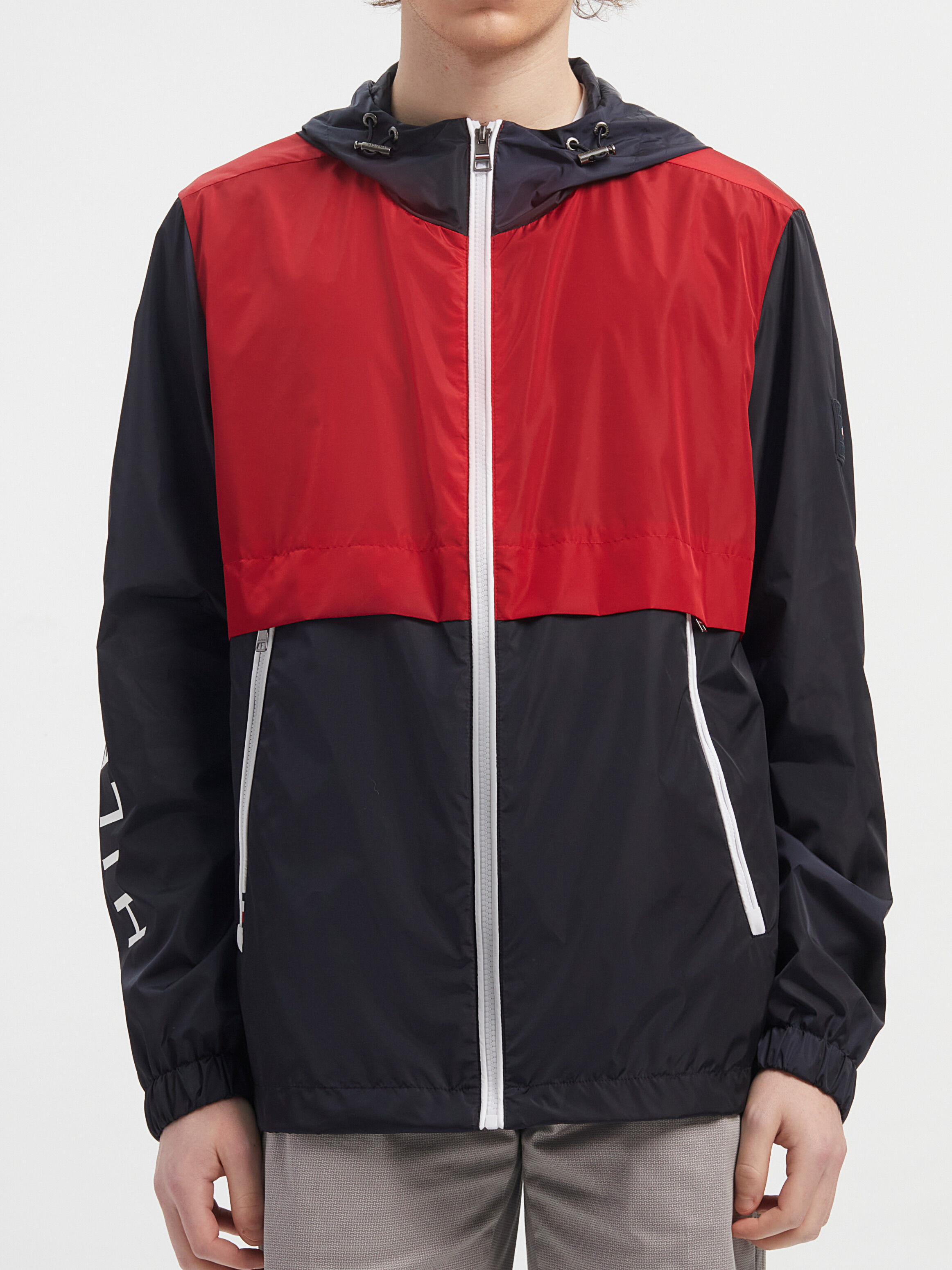 Red white and new arrivals blue windbreaker mens