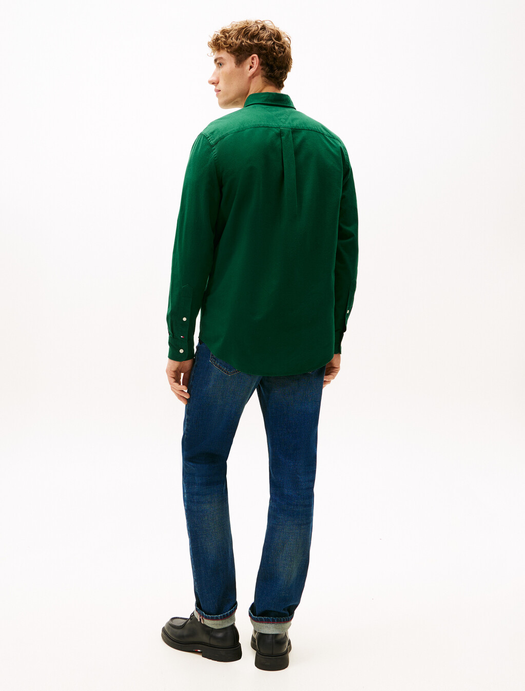 Regular Fit Brushed Oxford Shirt, Ornamental Green, hi-res