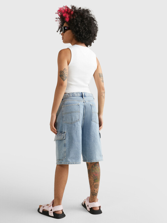 BADGE RIBBED CROP TOP