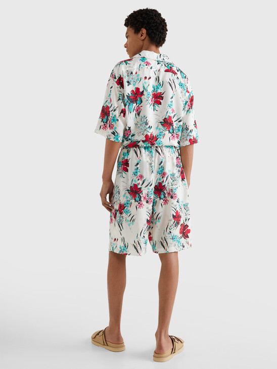 FLORAL PRINT LYOCELL SHORTS