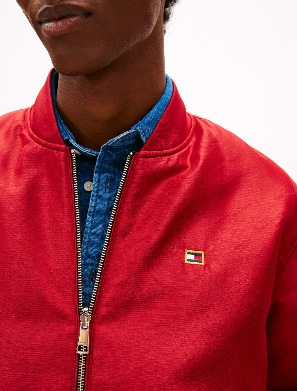 Lightweight Padded Reversible Bomber Jacket, Arizona Red, hi-res
