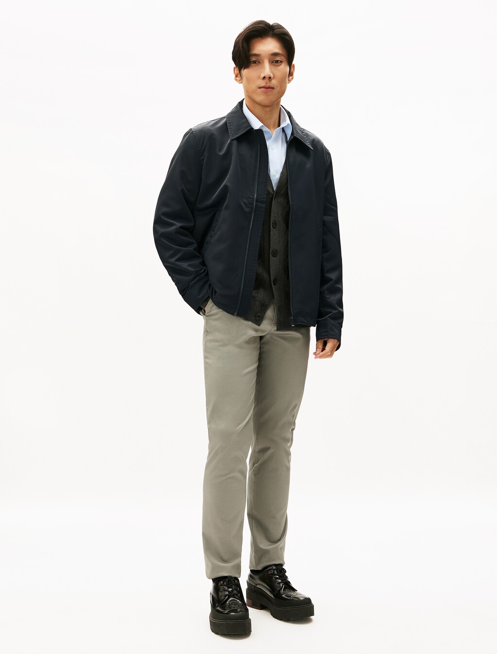 Non Iron Stripe Long Sleeve Shirt, Sweet Blue / Stripes, hi-res