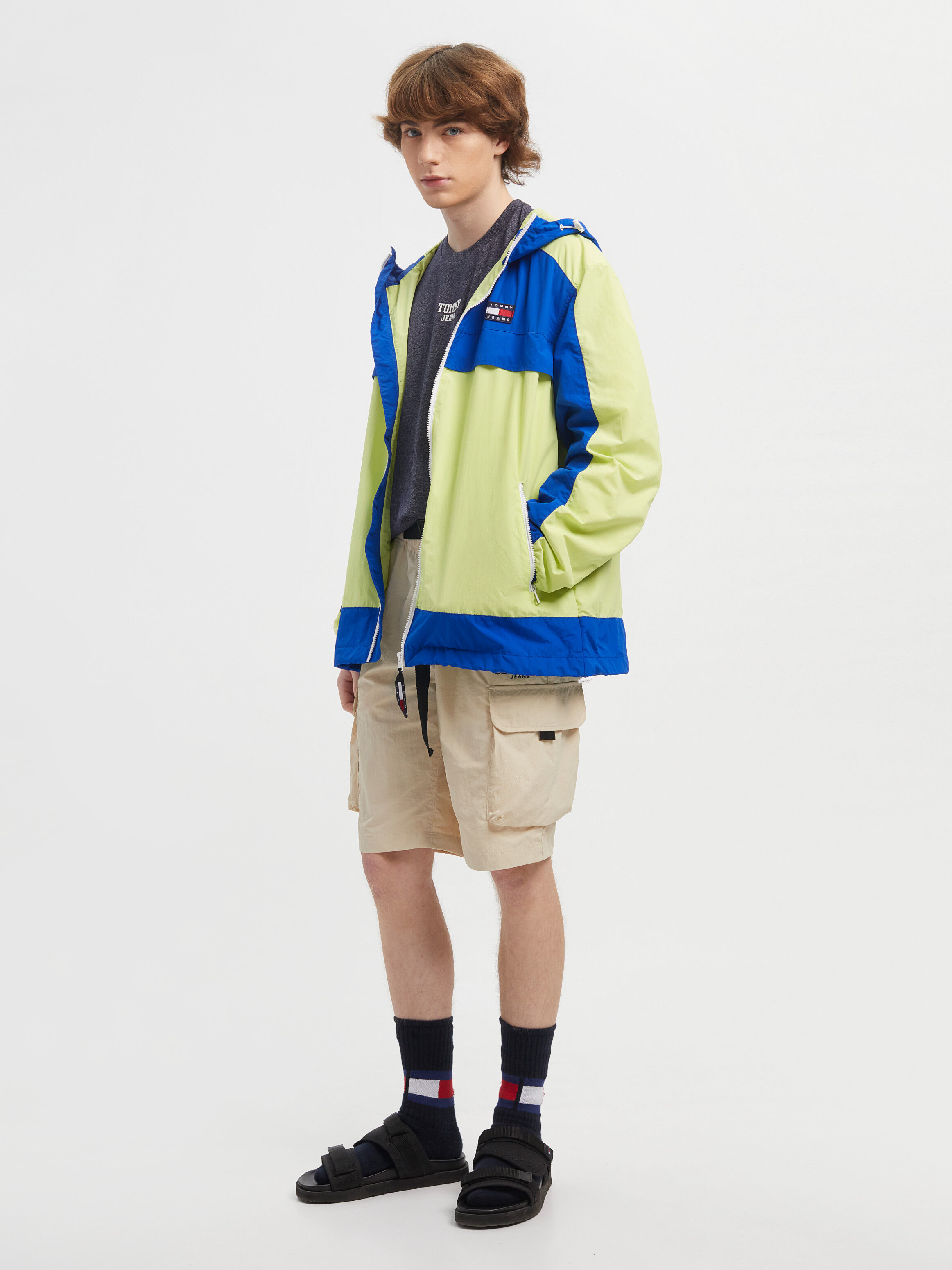 Red yellow and hotsell blue tommy hilfiger windbreaker