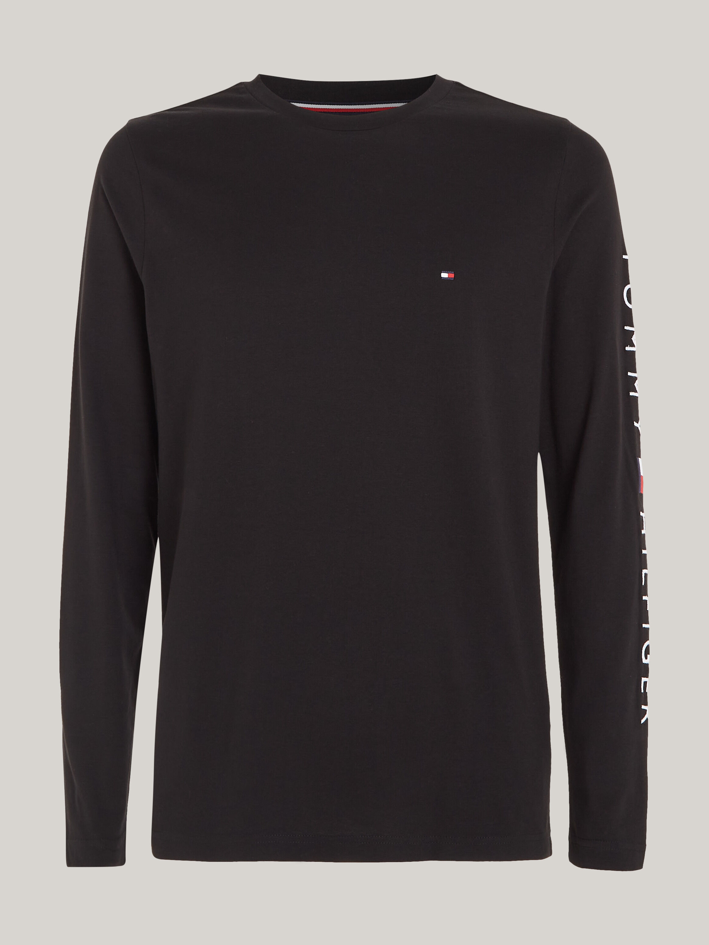 Tommy Hilfiger Long Sleeved T Shirt Black