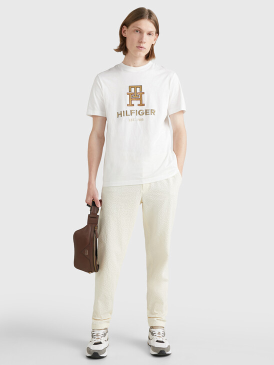 ICONS GOLDEN MONOGRAM EMBROIDERY T-SHIRT